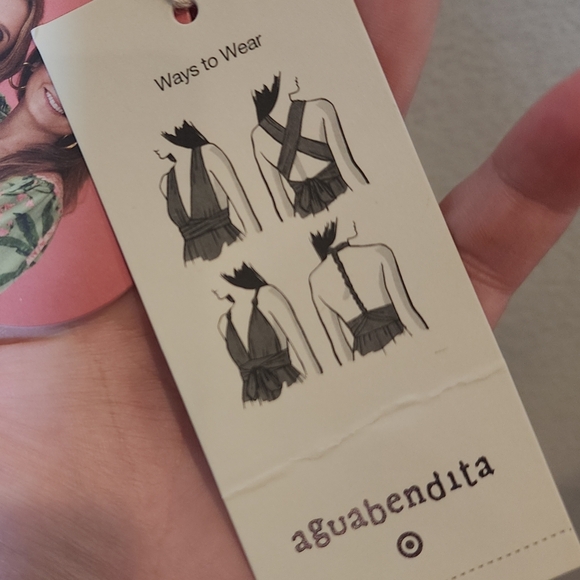 NWT Agua Bendita × Target Wideleg Botanical Sleeveless Jumpsuit size XL stretch - Picture 6 of 15